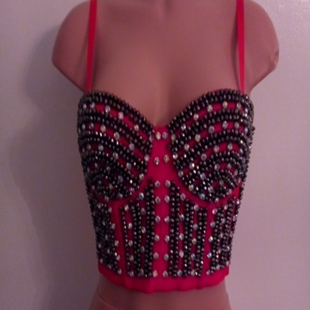 Red Sexy, gemstone bustier